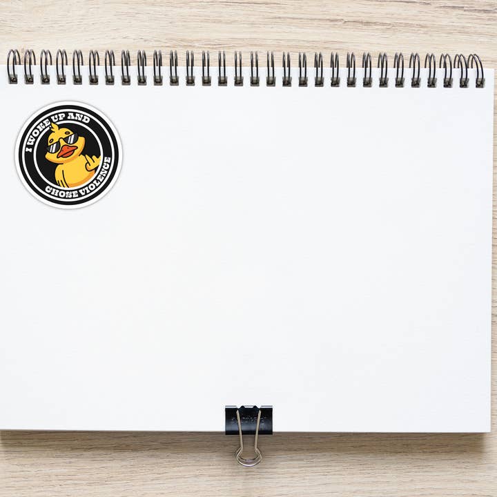 Coyote Color - Wholesale Sticker - Funny Redneck Sticker "I Woke Up & Chose Violence" Duck11