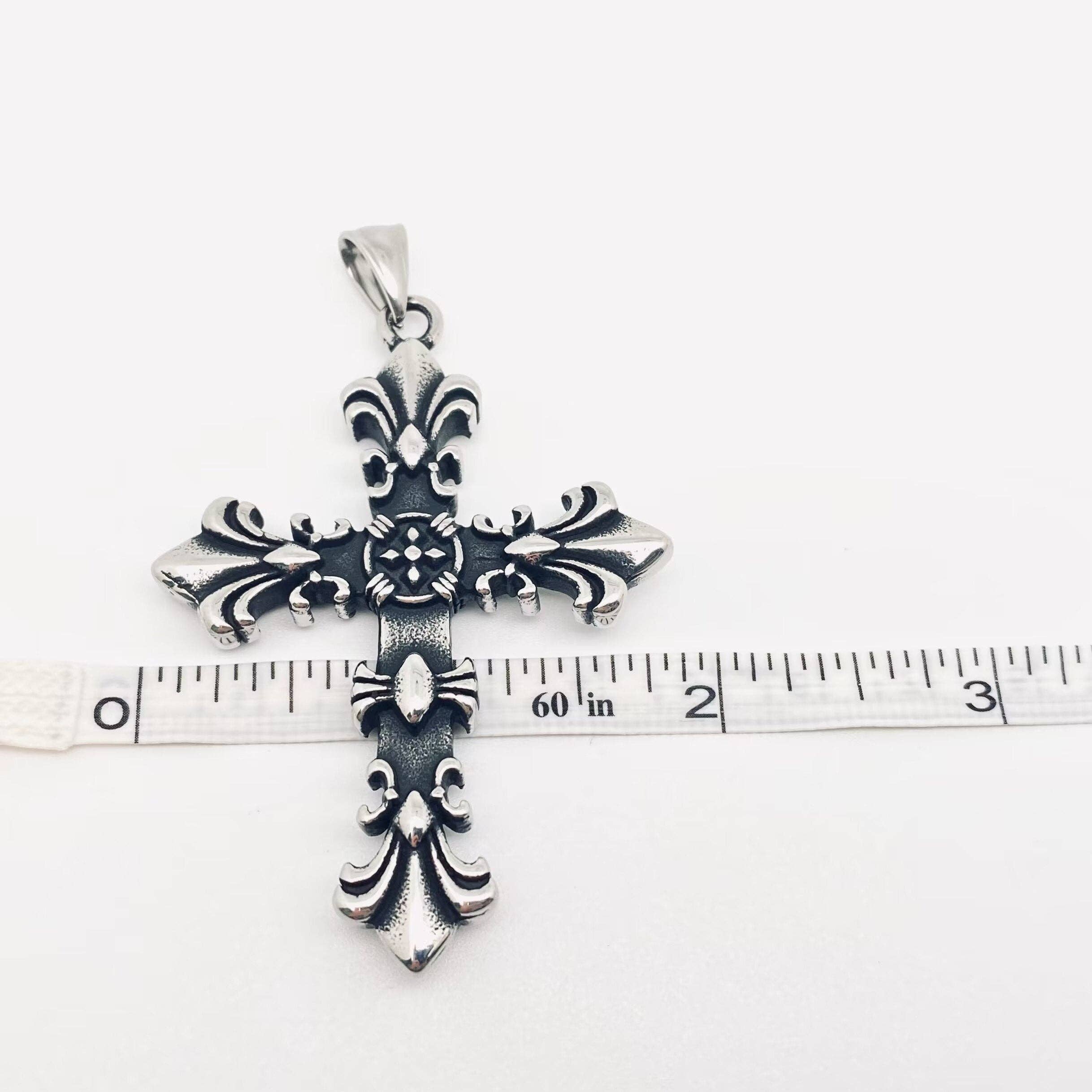 Mio Queena - Wholesale Pendant/Charm Necklace - Stainless Steel Crocore Cross Charm  Necklace - MJ/MNP2