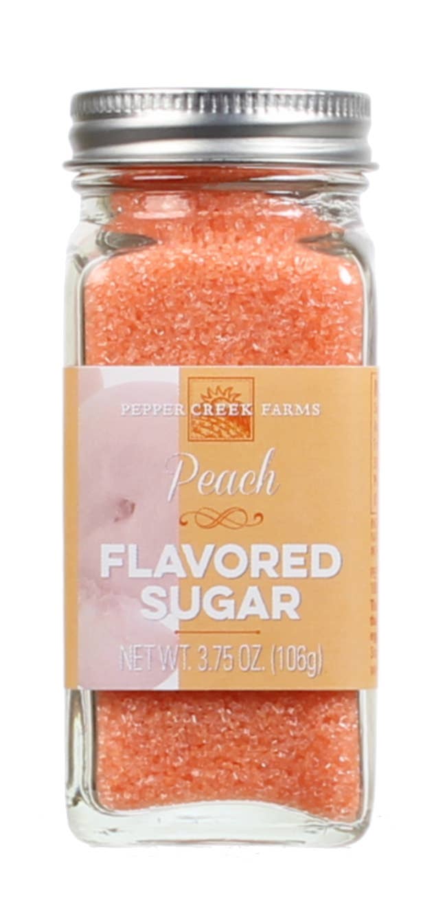 Pepper Creek Farms - Vente Sucre - Sucre aromatisé à la pêche 106 g (3,75 oz)
