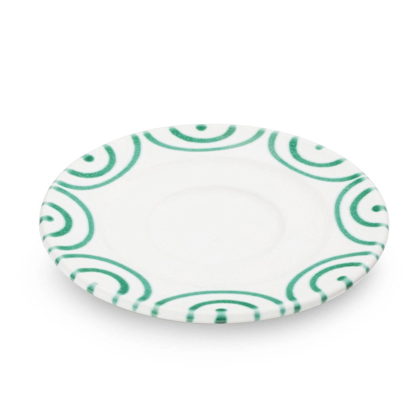 Gmundner Keramik Handels GmbH – Engroshandel Middagstallerken – Svimmel grøn, gourmet kaffeunderkop (diameter 16 cm)1