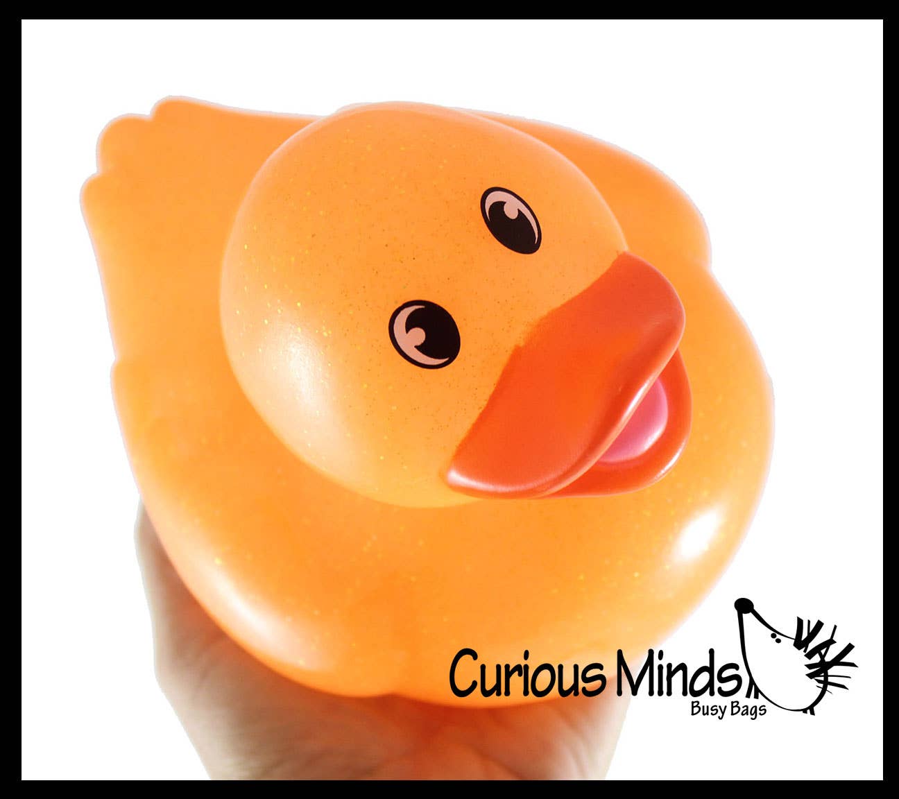Curious Minds Toys - Wholesale Badspeelgoed - Baby - 1 Jumbo Glitter Rubbereendjes - Rubbereendjes - Leuke noviteit13