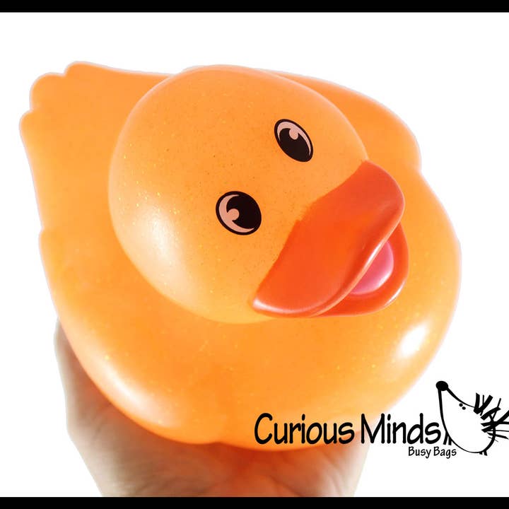 Curious Minds Toys - Wholesale Badspeelgoed - Baby - 1 Jumbo Glitter Rubbereendjes - Rubbereendjes - Leuke noviteit13