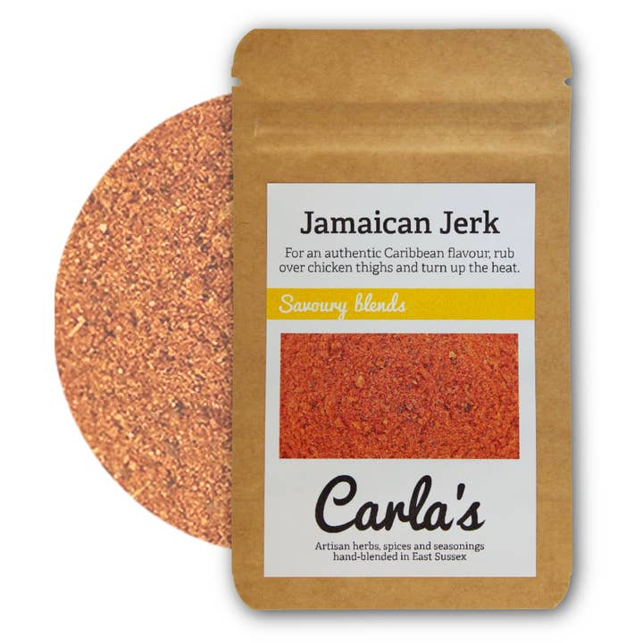 Carla's Jamaican Jerk Blend 40 g voor wholesale door Carla's Foods Ltd