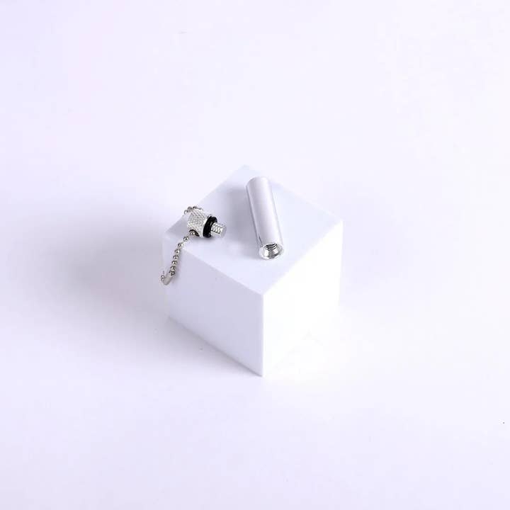 Swanson Christian Products - Wholesale Keychain - Unisex - Oil Vial Keychain Silver 1 3/4 Inch - Pack of 6