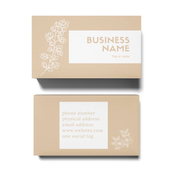 25 Floral Business Cards for wholesale by Juli's Art Cafe