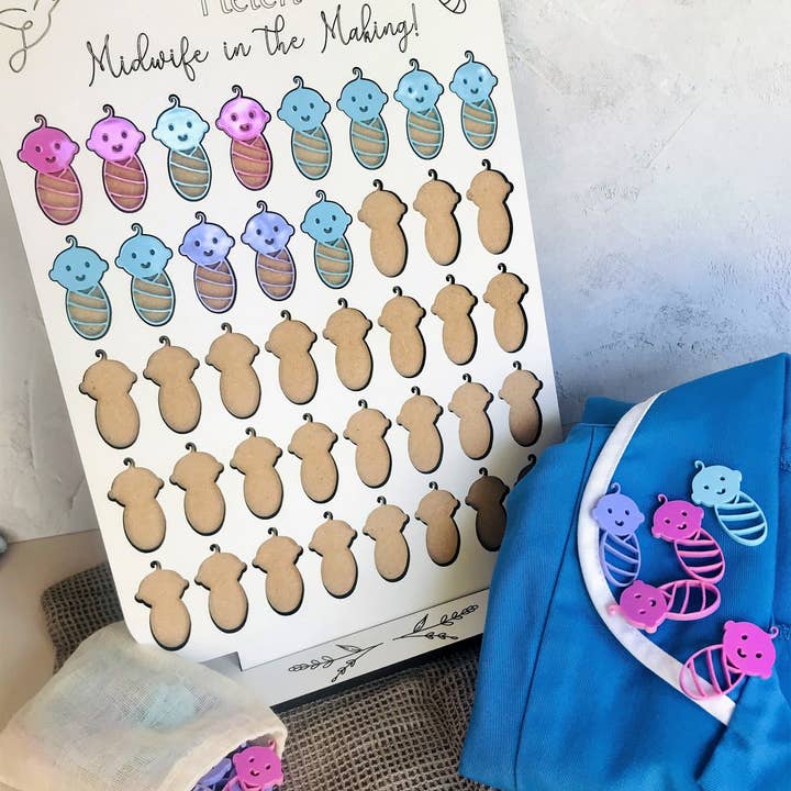 Deco Rach Design - Wholesale Milestone Art/Keepsake - Kids & Baby - Student Midwife Gift, Student Midwife Birth Counter3