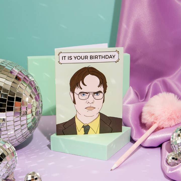 Party Mountain Paper co. – wholesale Birthday card – Dwight Birthday | Birthday Card3