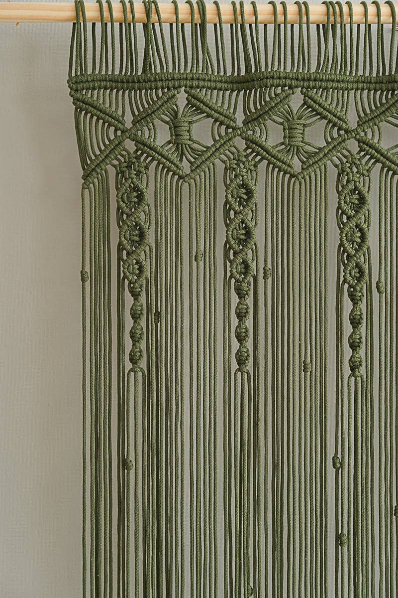 BeanDaikon - Vente Rideaux - Rideau en macramé bohème pour décoration murale C069