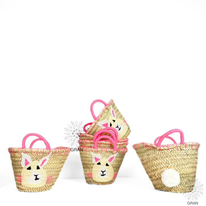 Gran Wholesale - Wholesale Basket – Kids & baby - Straw Easter Bunny Bag, Bunny Baby Easter Basket.5