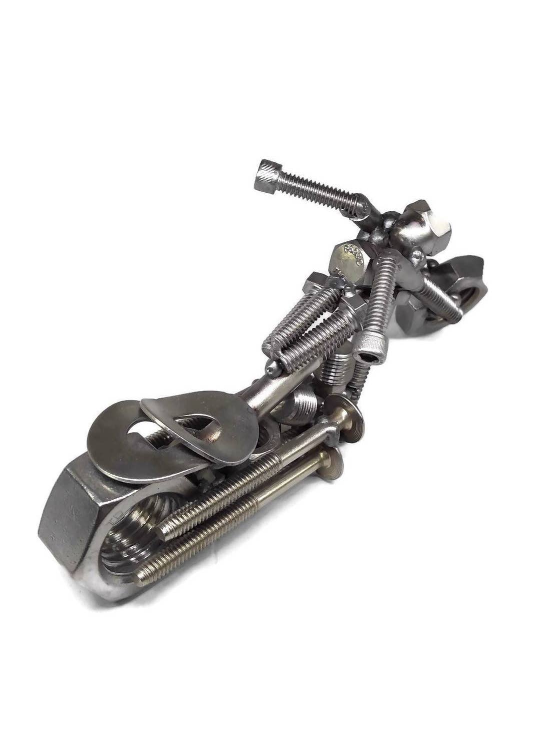 Metal Relic - Wholesale Decorative Tabletop Object - Metal Chopper Style Motorcycle5