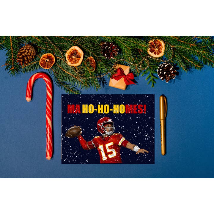 Cartão de Natal Mahomes por atacado de Anita’s Art