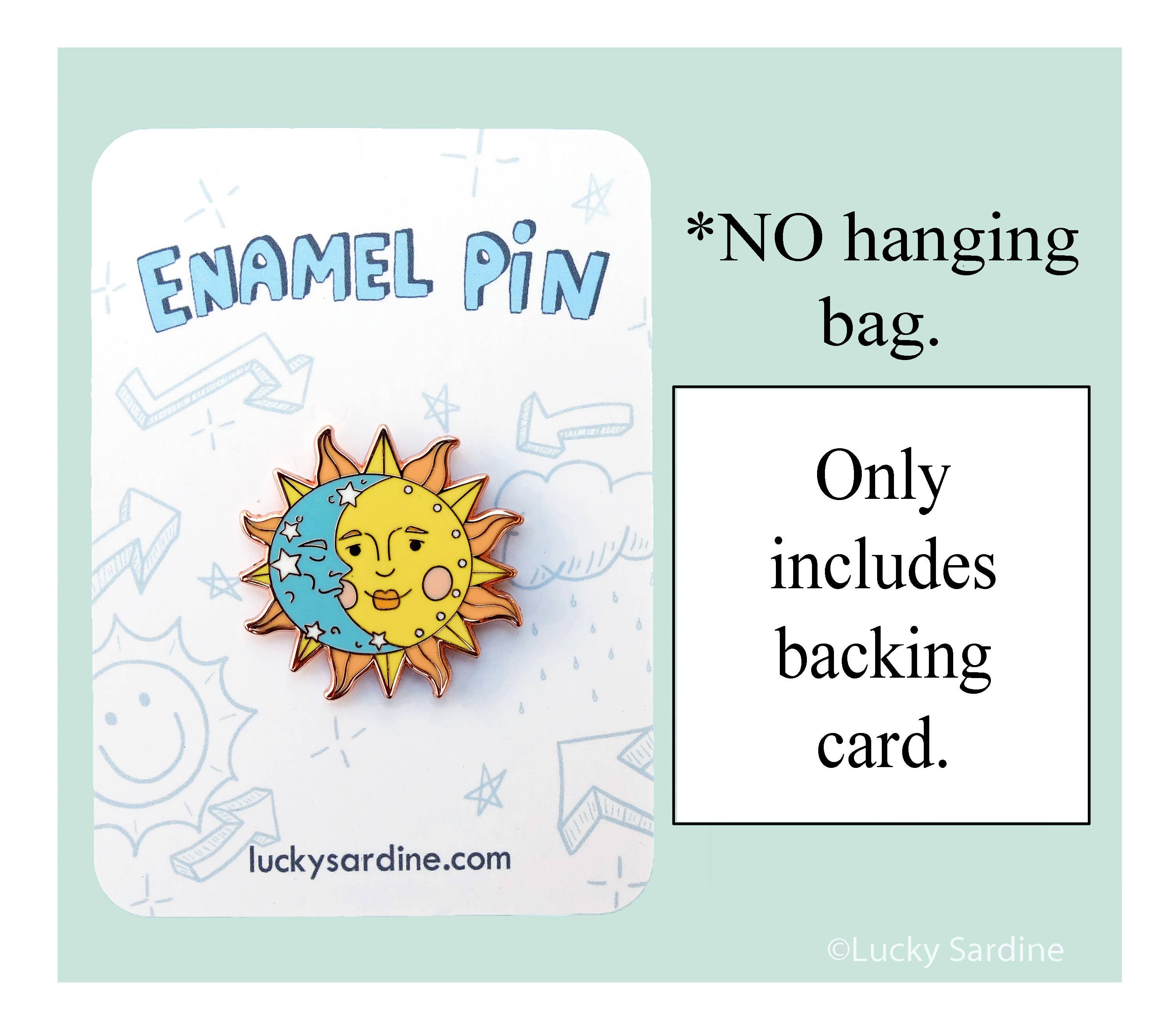 Lucky Sardine - Wholesale Lapel Pin/Button - Celestial Sun & Moon, Cosmic Stars, Retro Vintage Enamel Pin2