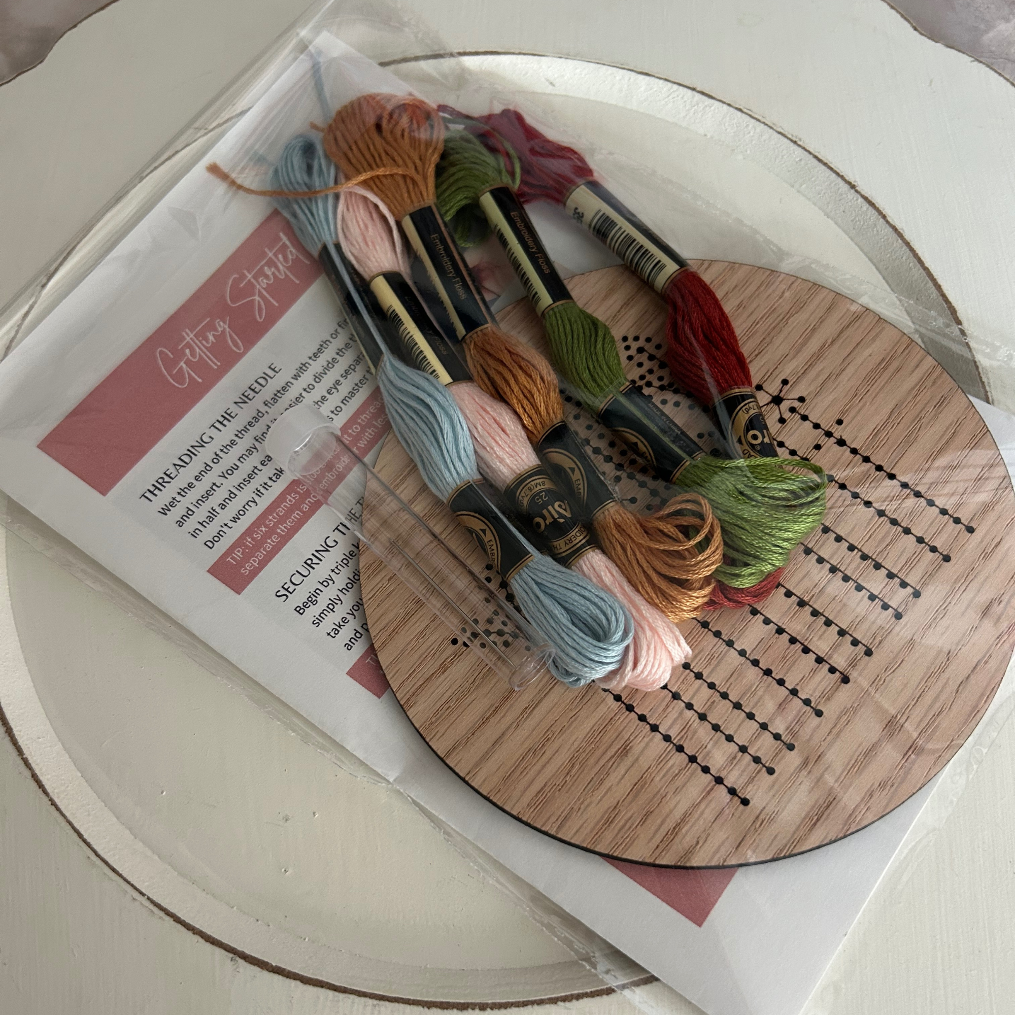 The HNB House – wholesale Embroidery/cross-stitch supplies – Floral Garden - DIY Wood Embroidery Kit1