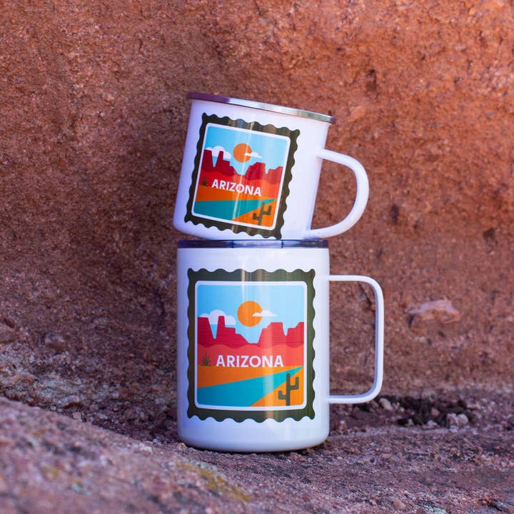 Human Nature Designs - Wholesale Coffee Mug - Arizona Mug - Arizona Coffee Mug - Enamel Camping Mug 4