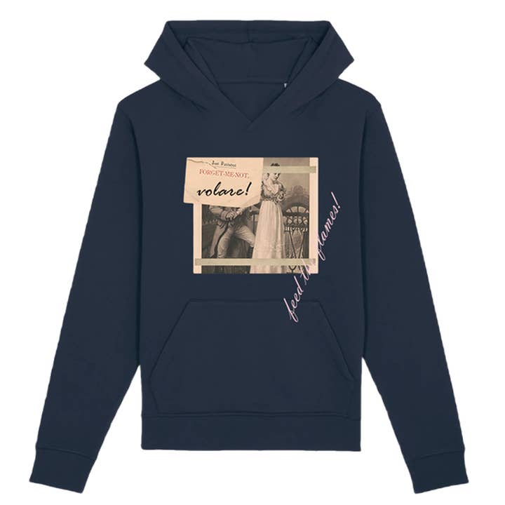 Sweat à capuche unisexe « Volare » en coton biologique (marine, blanc, noir) pour la vente par J&R Artisan Fashion