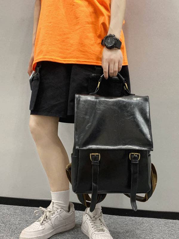 UZ Wholesale Store – Großhandel Rucksack – Damen – Einfacher einfarbiger Vintage-Rucksack3