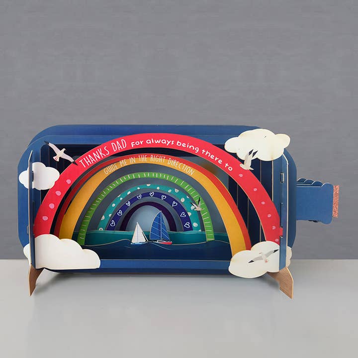 Alljoy Design - Vendita all'ingrosso Biglietti di auguri generici - Biglietto pop-up con messaggio in una bottiglia mib251