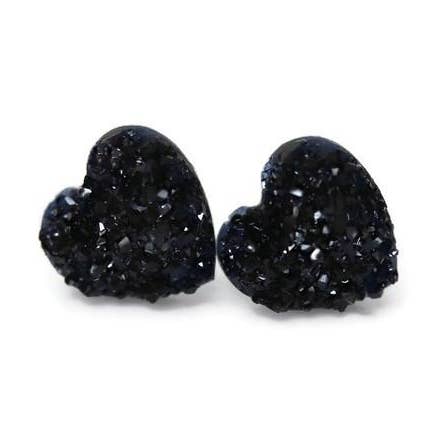 Boucle d'oreille à tige en fausse forme de cœur, 8 mm pour la vente par Pretty Smart