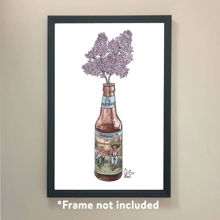 Novo Hampshire Lilás em Smuttynose IPA Art Print por atacado de Lee McGuire Art