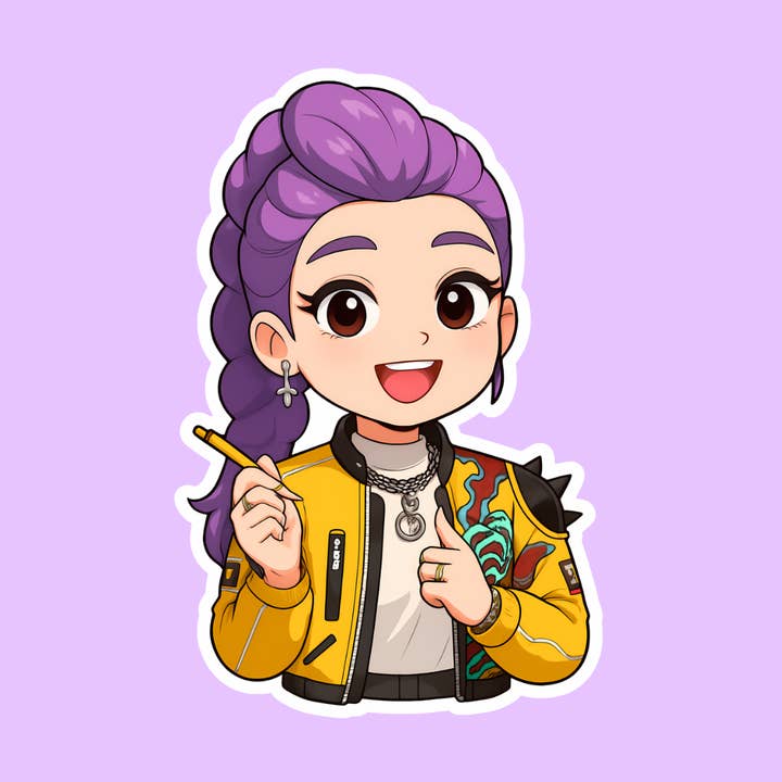 Shadows of Sunshine - Wholesale Sticker - Chibi Rumi Kpop Demon Hunters Inspired Sticker0