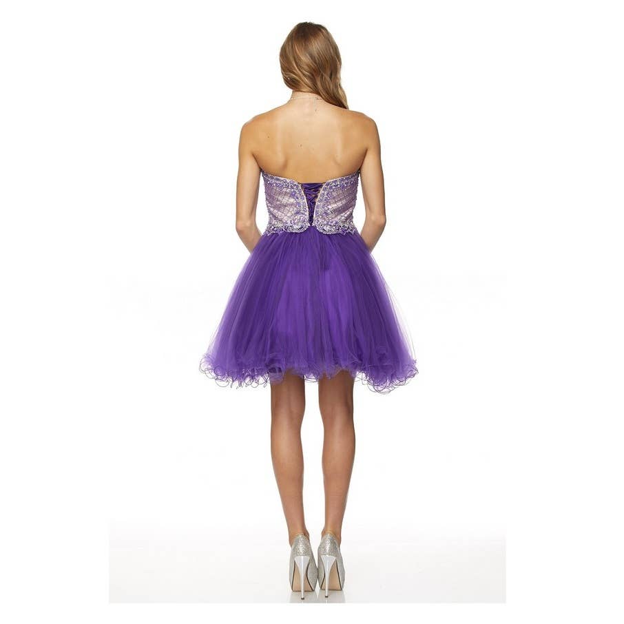 Juliet - Wholesale Dress - Women's - SWEETHEART BEADED TOP SHORT DRESS9