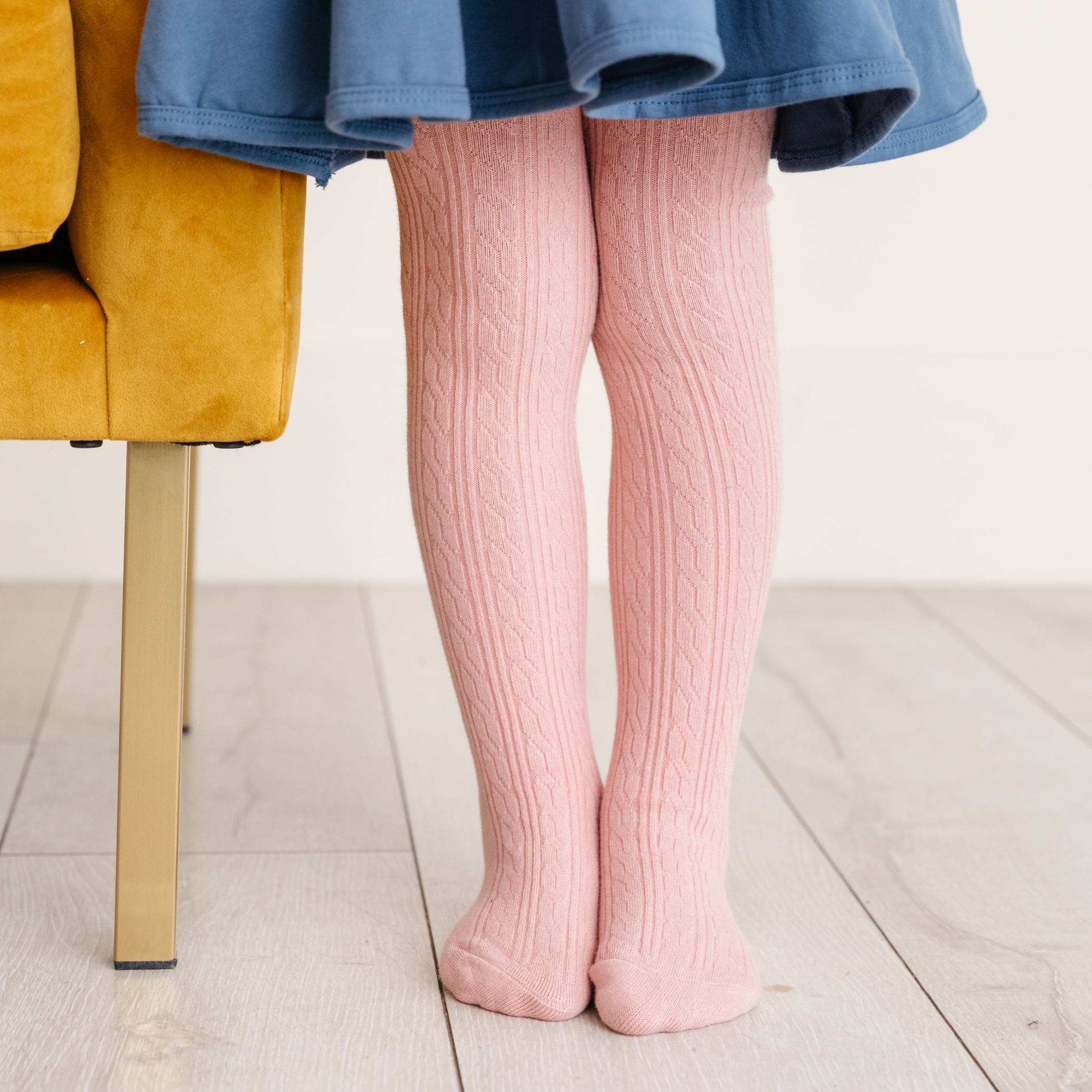 Little Stocking Co. - Wholesale Tights - Kids - Blush Pink Cable Knit Tights2
