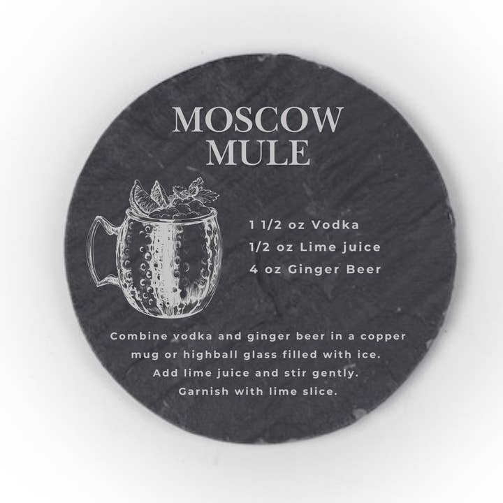 Nautically Northern - Wholesale Coasters - Classic Cocktail Recipe Coasters | Wood & Slate Bar Coasters16
