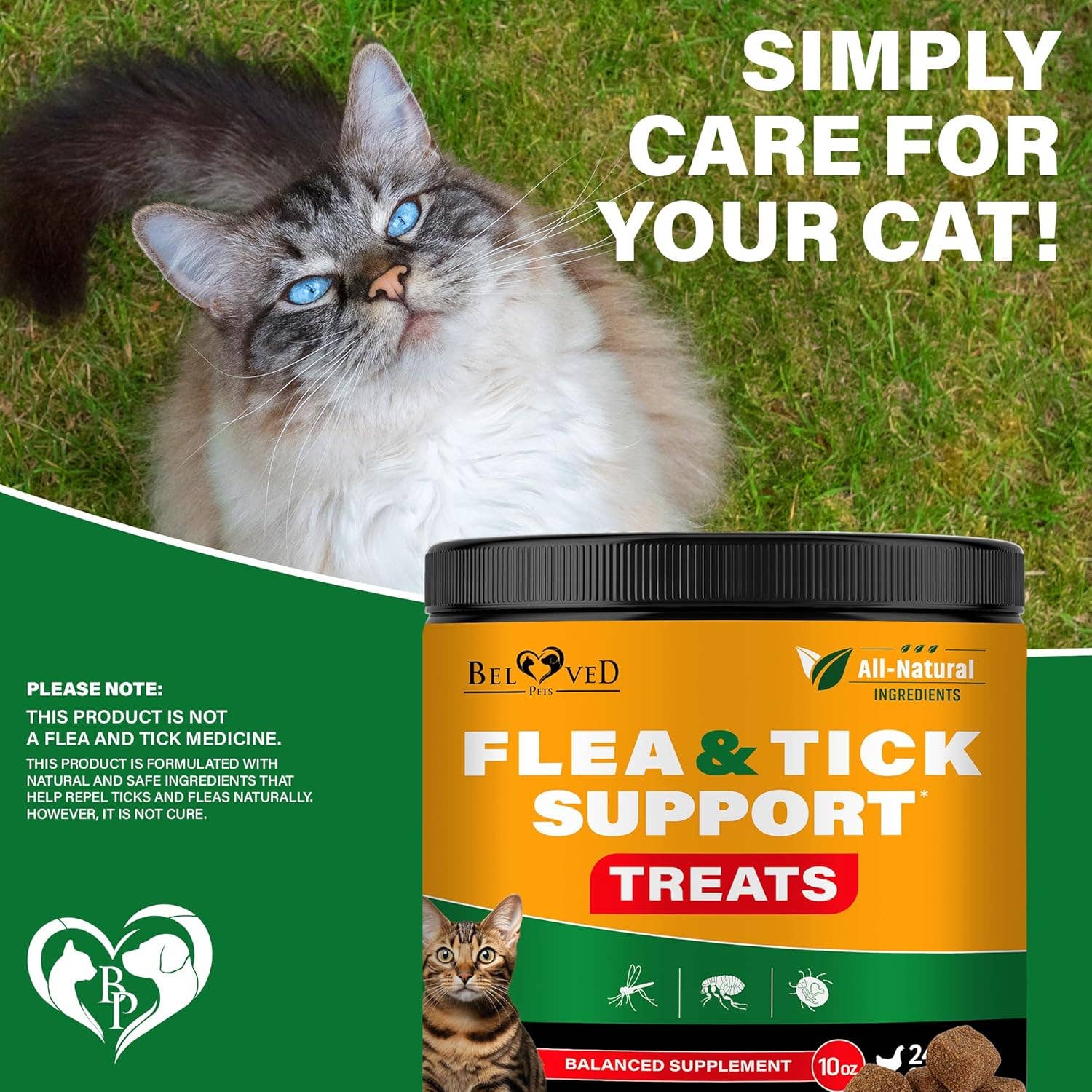 Beloved Pets - Wholesale Pet Treats - Cat - Beloved Pets Flea & Tick Support Chewable Treats with Chicken Flavor for Cats, 10-oz Pack7