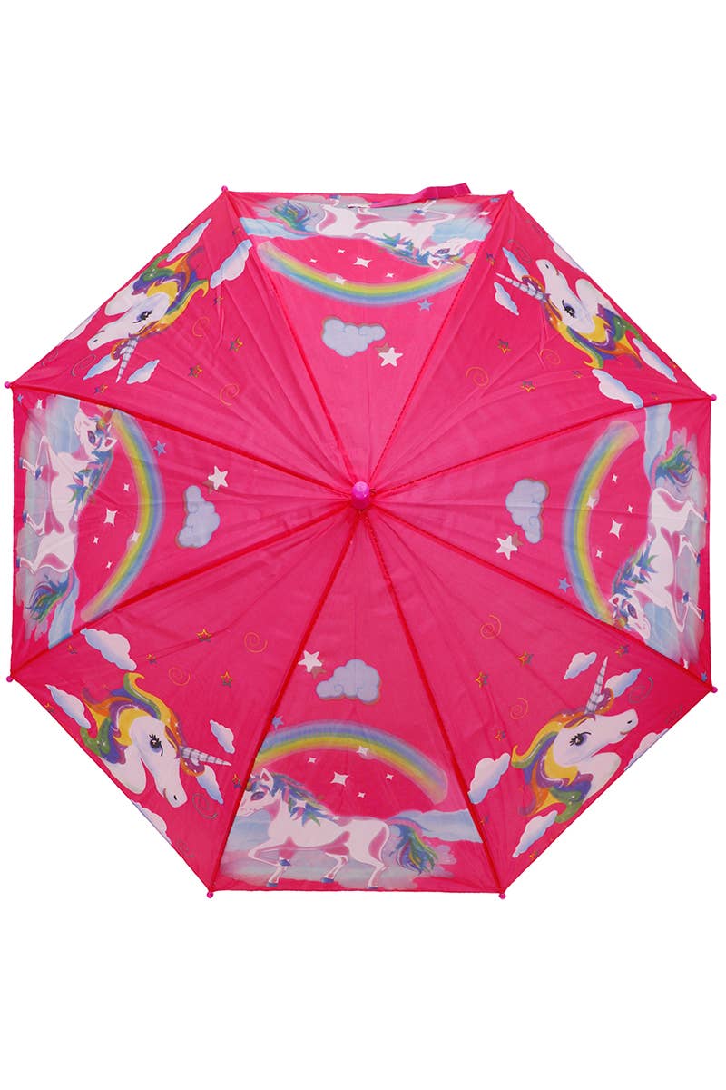 Cap Zone – Großhandel Regenschirm – Kinder – Kinder-Regenschirm mit Einhorn-Motiv, Kunststoff, automatisches Öffnen, klappbar3