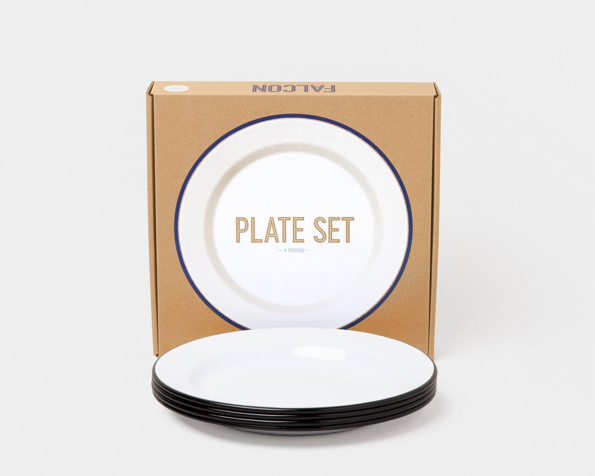 Falcon Enamelware - Vente Assiette - Set de 4 assiettes émaillées de 24 cm3