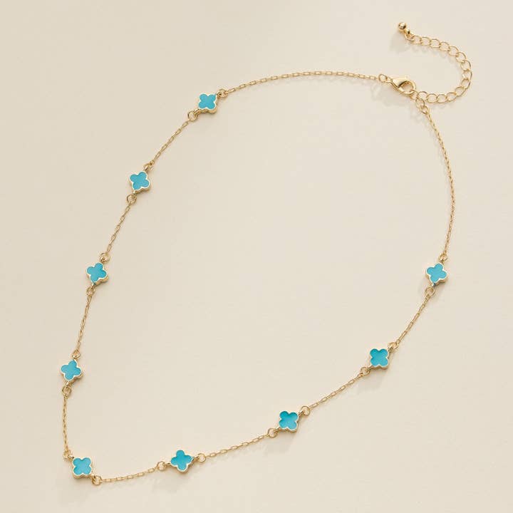 Lilla Haven - Wholesale Pendant/Charm Necklace - Gold Charm Necklace with Enamel Accents Elegant Minimalist Jewelry8