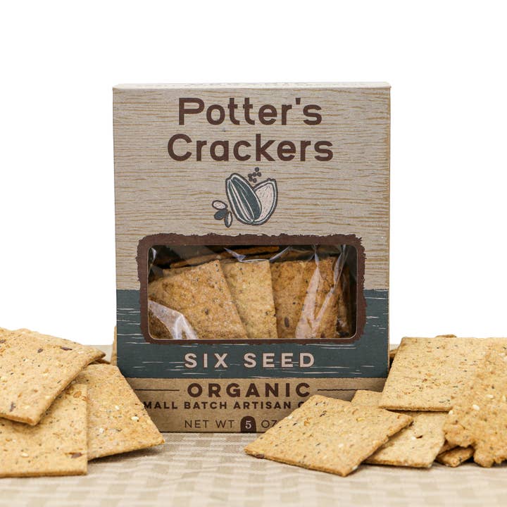 Potter’s Crackers - Wholesale Crackers - Potter's Crackers Organic Six Seed Crackers - 5 oz
