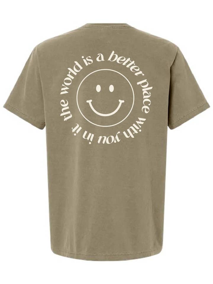 Ein Besserer Ort Grafik T-Shirt - Kleidungsstück Oliv für den Großhandel von Ruth Artistry & Decor LLC