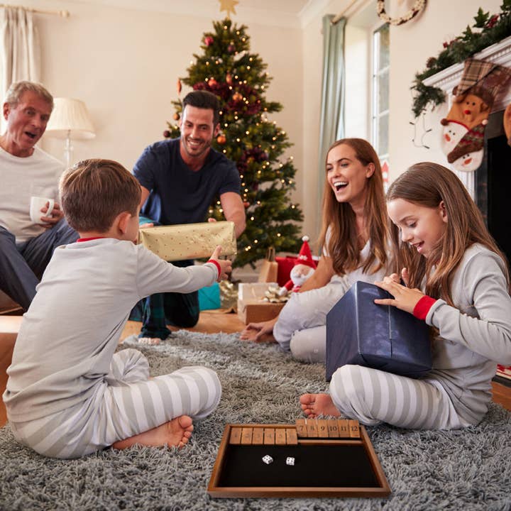 Wood Expressions - Wholesale Board Game - WE Games 12 Number Shut the Box Board Game, Walnut Stained Wood, 13.5 in.4