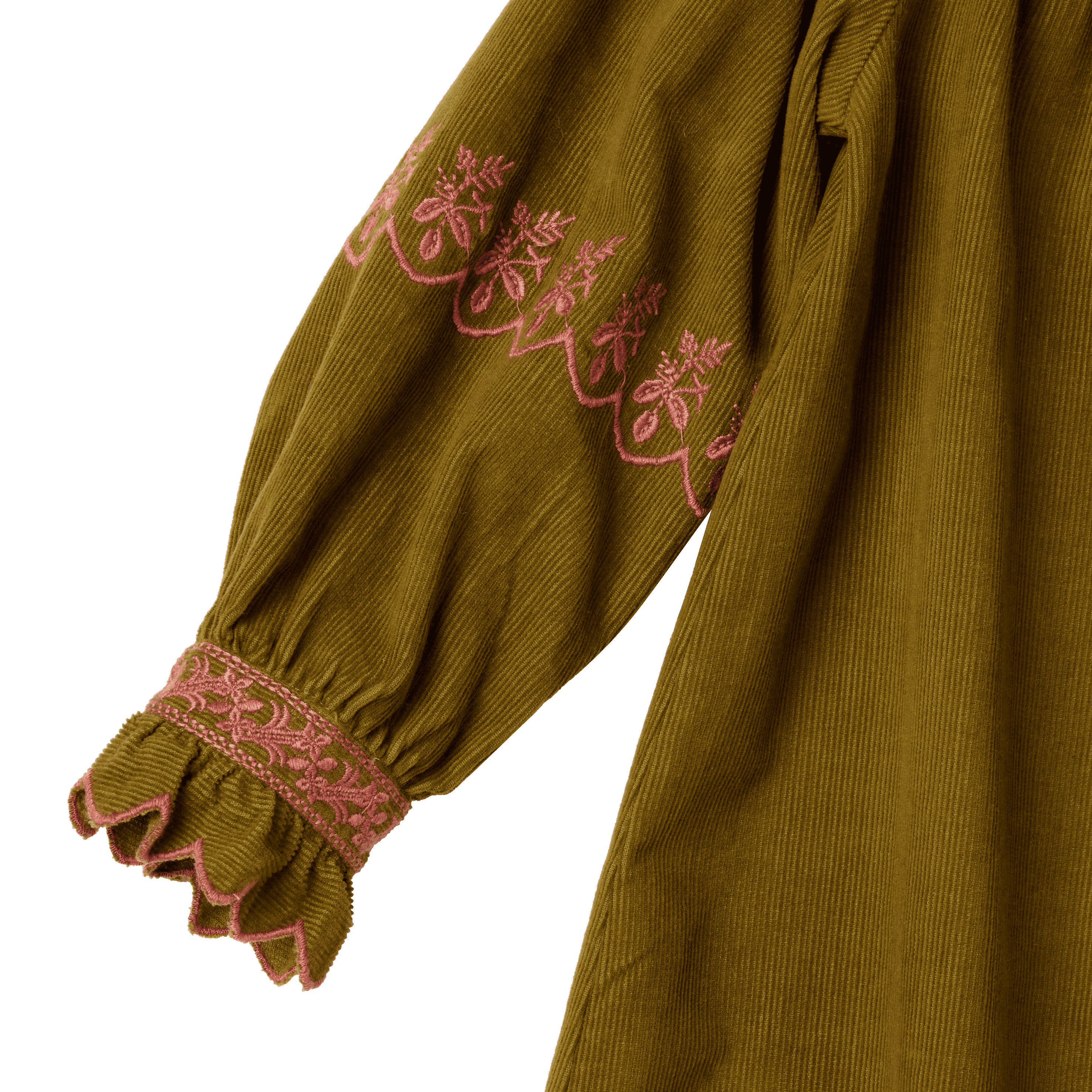 Bonheur du Jour - Wholesale Dress - Kids - Clea Dress - Khaki / Old Pink3