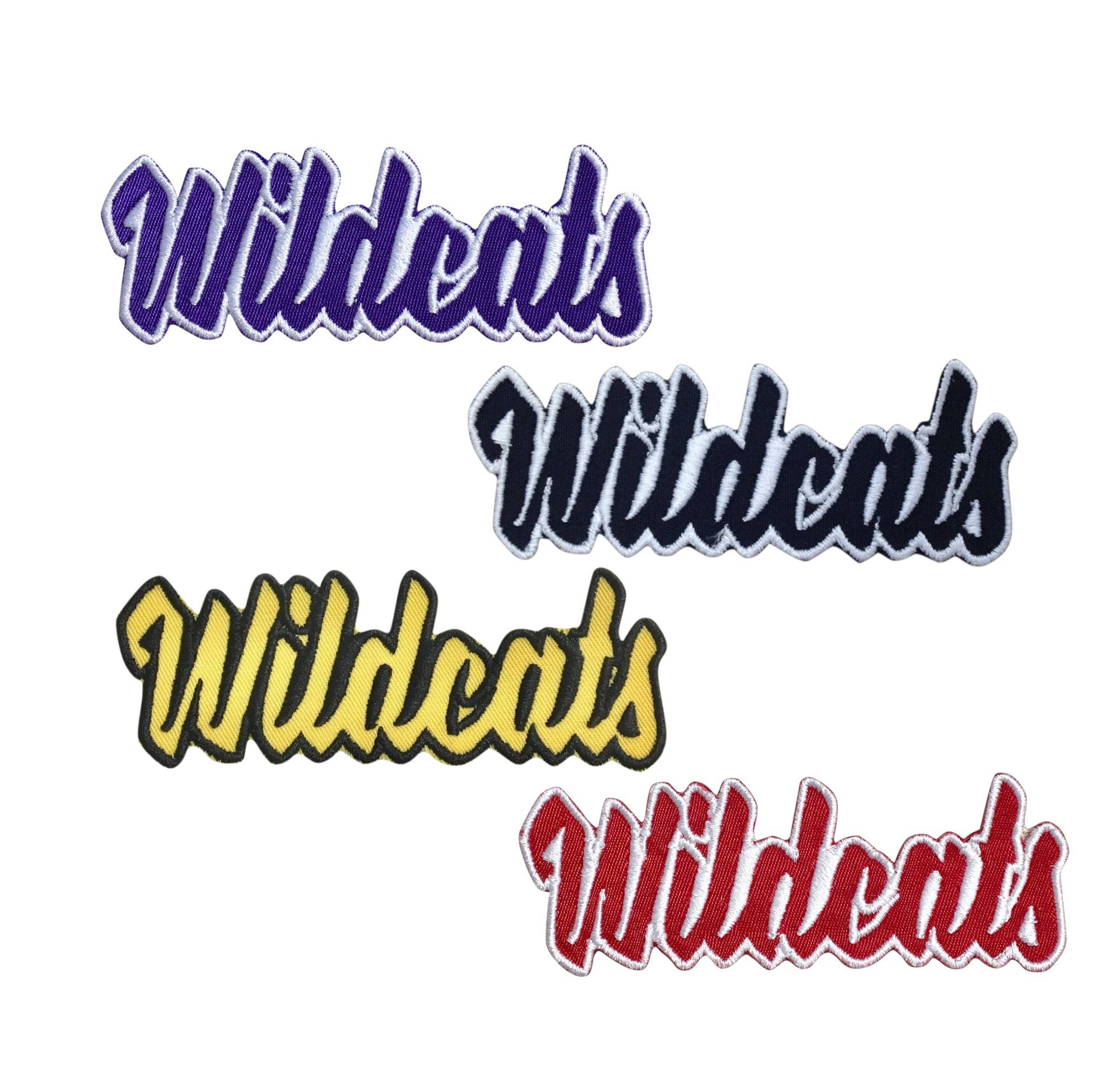 Wholesale Applique - Wholesale Patch - CUSTOM: Wildcats, Mascots, Names, Embroidered Iron on Patch