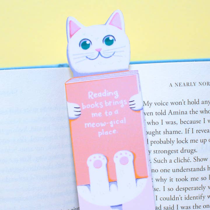 White Cat bladwijzer voor wholesale door Vanessa Forte Art