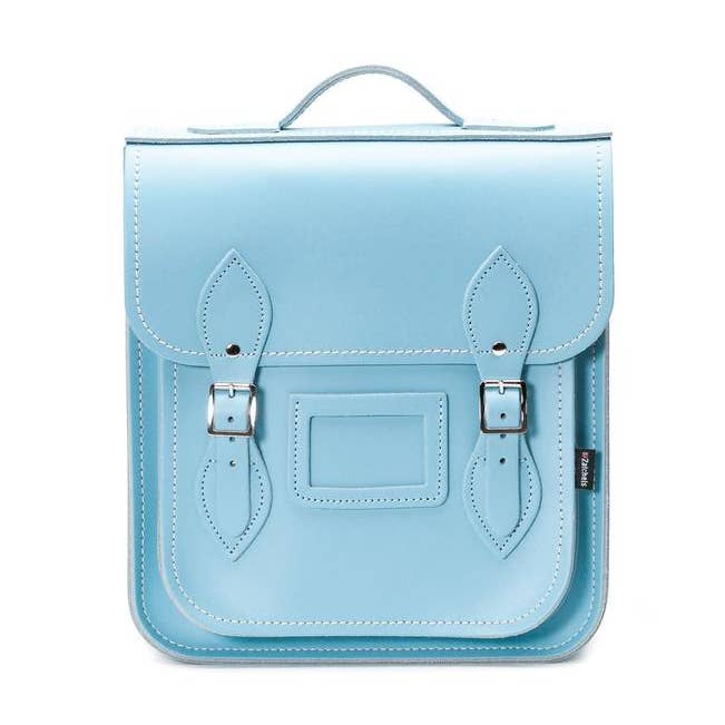 Leder City Rucksack - Pastell Baby Blau - Klein für den Großhandel von Zatchels