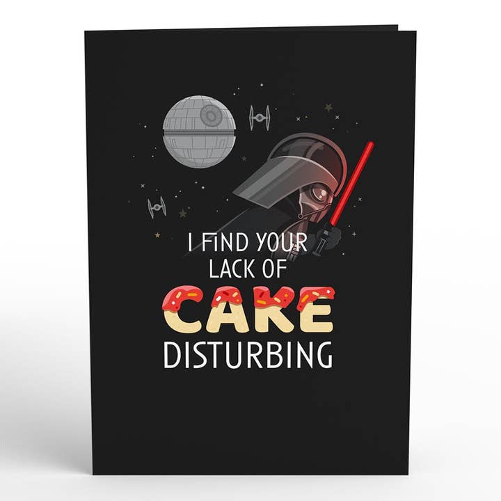 Lovepop Cards - Wholesale Birthday Card - Star Warsâ„¢ Darth Vaderâ„¢ Birthday Cake 5''x7'' Card