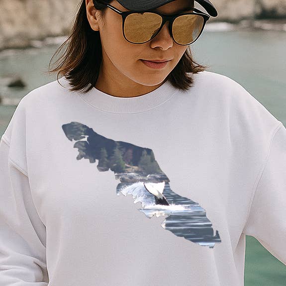 T-Shirt Sweatshirt Vancouver Island Silhouette Whale Nature for wholesale by STRONG N FREE CDN