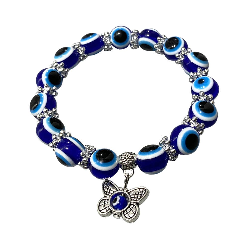 VIE - Wholesale Charm/Dangle Bracelet - 
Evil Eye Beaded Stretch Bracelet0