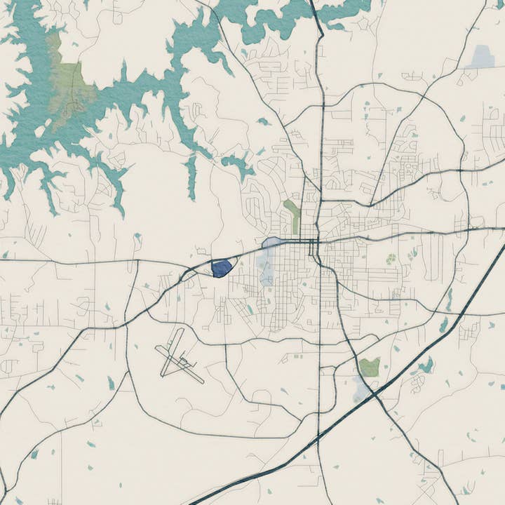 Sparks House Co. - Wholesale Coasters - Lagrange Georgia coasters, watercolor city map coaster set14