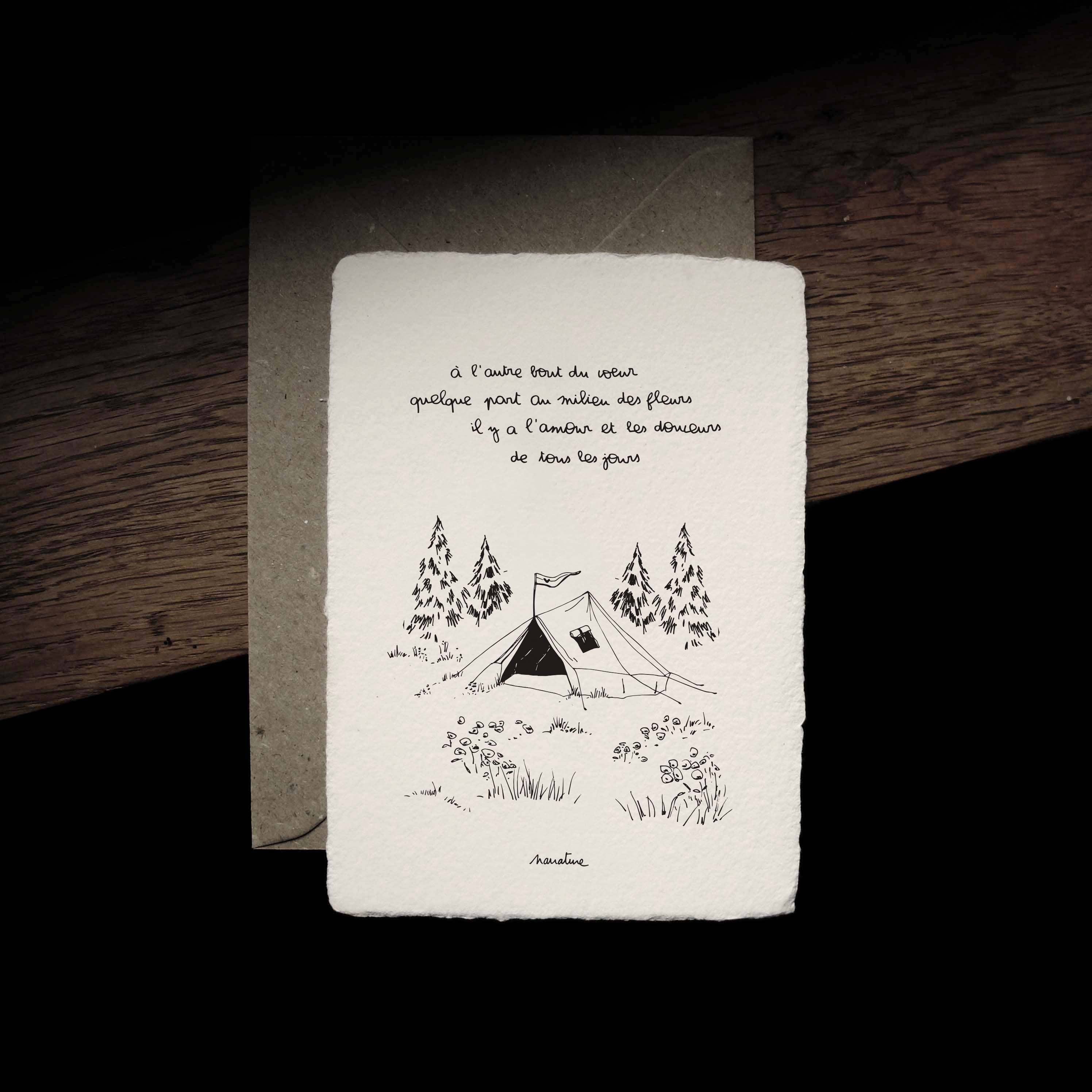 Narrature - Wholesale Everyday Greeting Card - My Nomad House - Handmade Paper Card 10x150