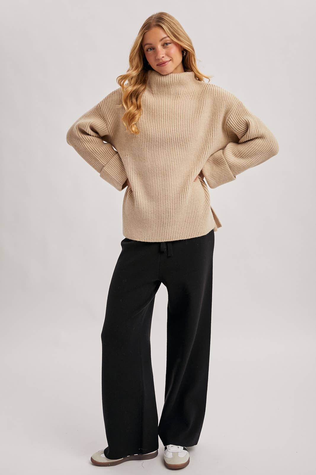 Bluivy - Wholesale Knit Sweater - Women's - FUNNEL NECK OVERSIZED PULLOVER5