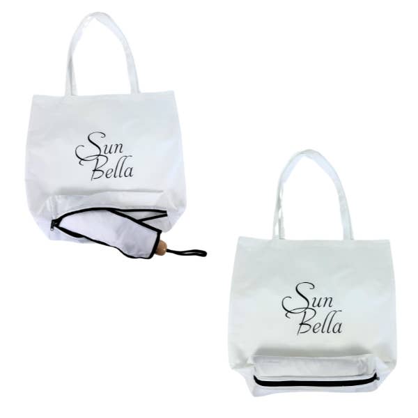 Sun Bella - Wholesale Umbrella – Women's - UPF50+ Compact Cosmopolitan UV Sun Umbrella - White with black trim12