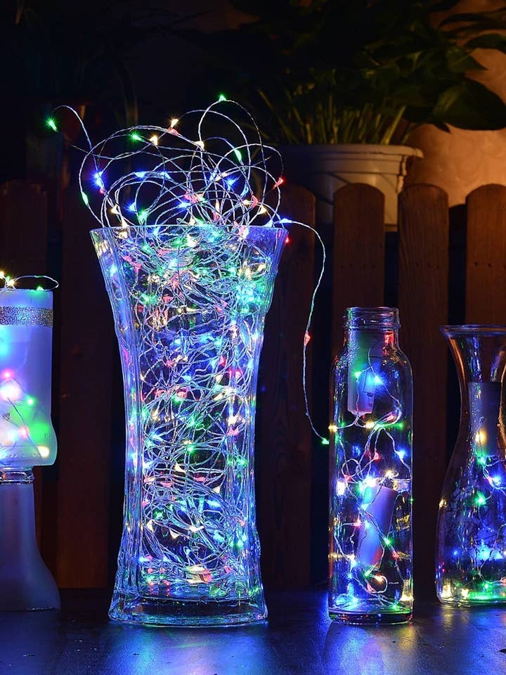 100 LED zilveren koperen lichtslingers Plug In - RGB voor wholesale door Perfect Holiday