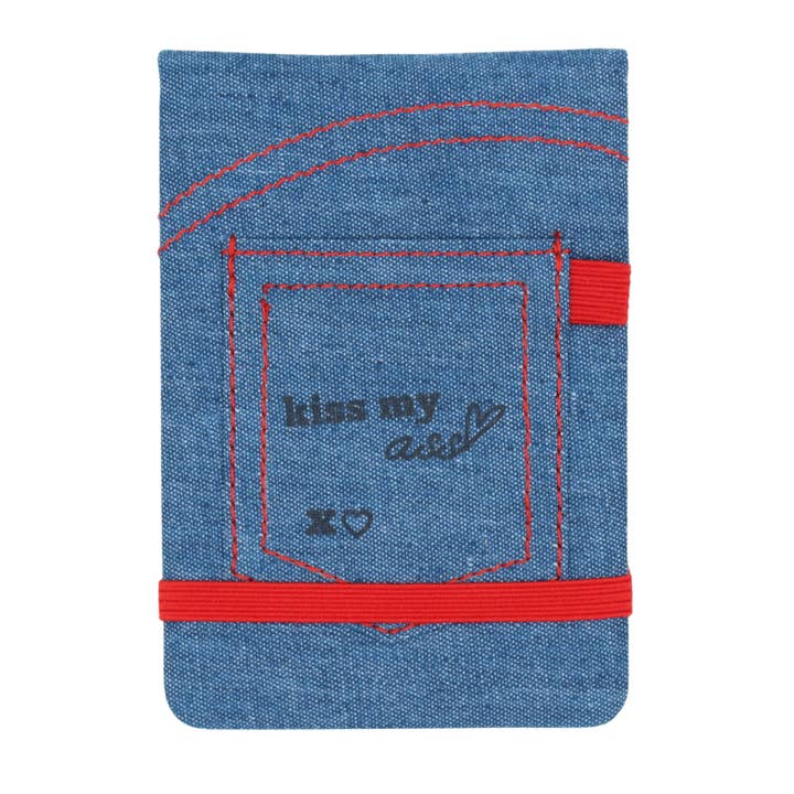 Denim Pocket Journal Kiss My Ass for wholesale by Properly Improper