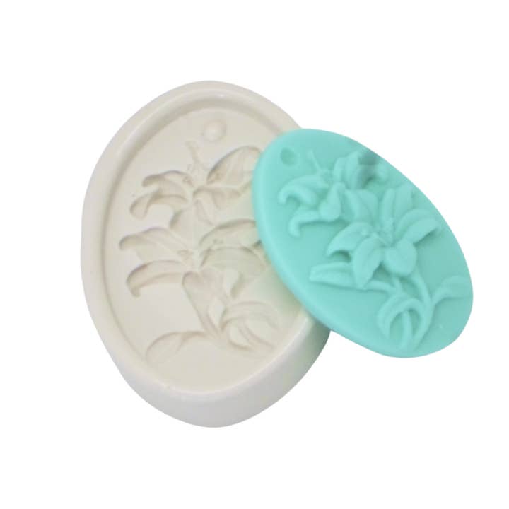 Moule ovale pour plaque avec fleur 7,5 x 5,5 cm pour la vente par Atiladecor, Artesanato Lda