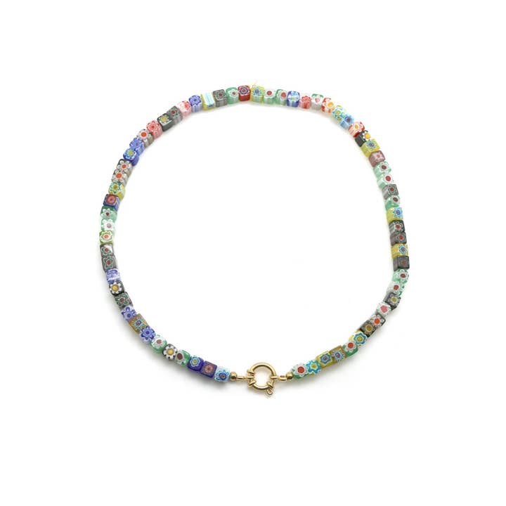 Colar Cubo Millefiori - N2-2560 por atacado de LIZOU