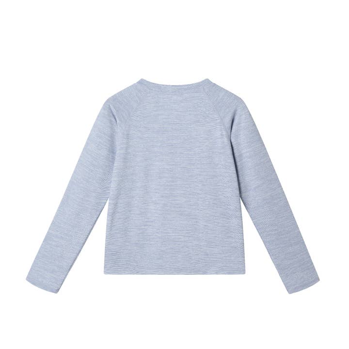 Blue Kids (4-18) Raglan Rashguard | Heather Navy for wholesale on Faire